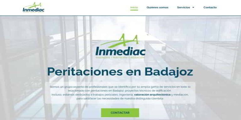 Web inmediacperitaciones.com diseñada por Mkcero