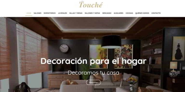 Web mueblestouche.es diseñada por Mkcero