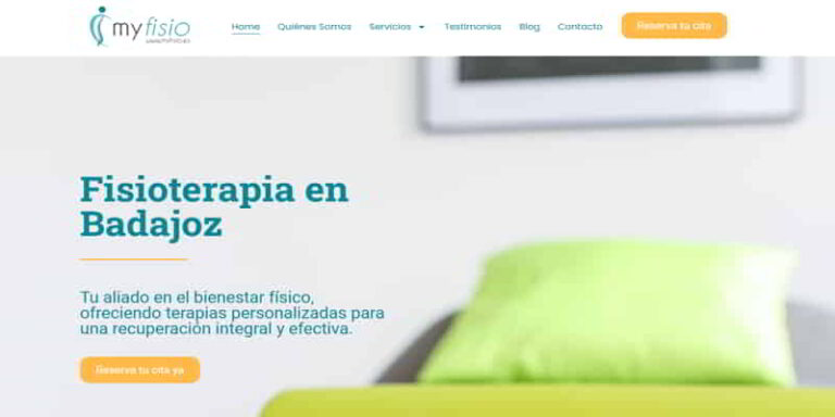 Web myfisio.es diseñada por Mkcero