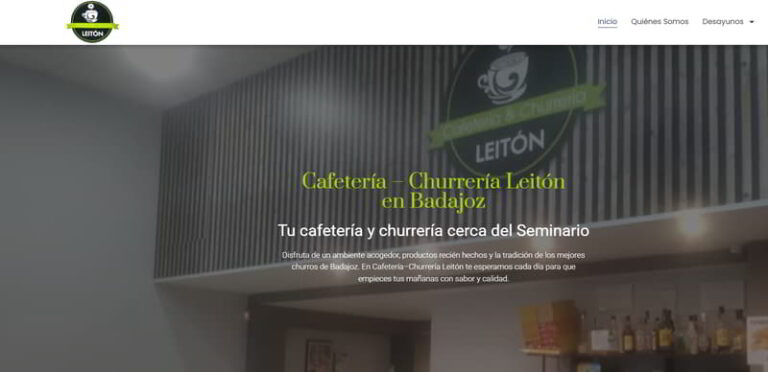 Web cafeteriachurrerialeiton.es diseñada por Mkcero