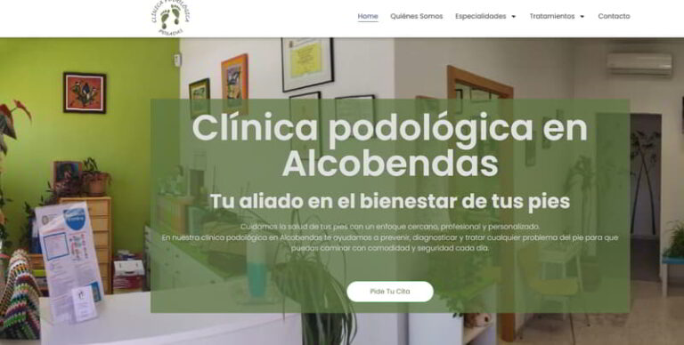 Web clinicapodologicaposadas.es diseñada por Mkcero